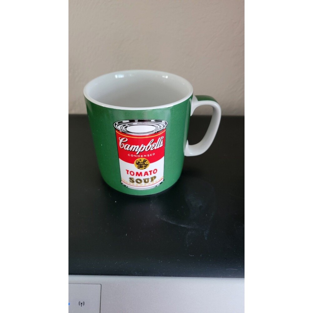 Andy Warhol Campbell's Tomato Soup Can Large Mug Signed Pop Art Block